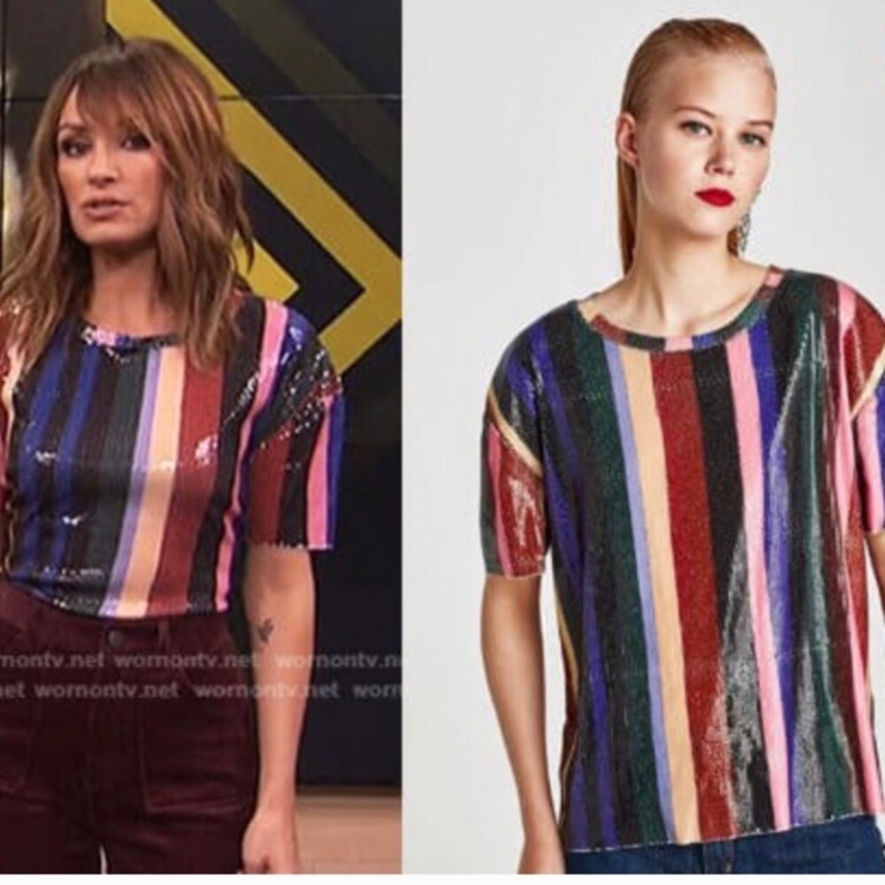 Zara metric striped shirt